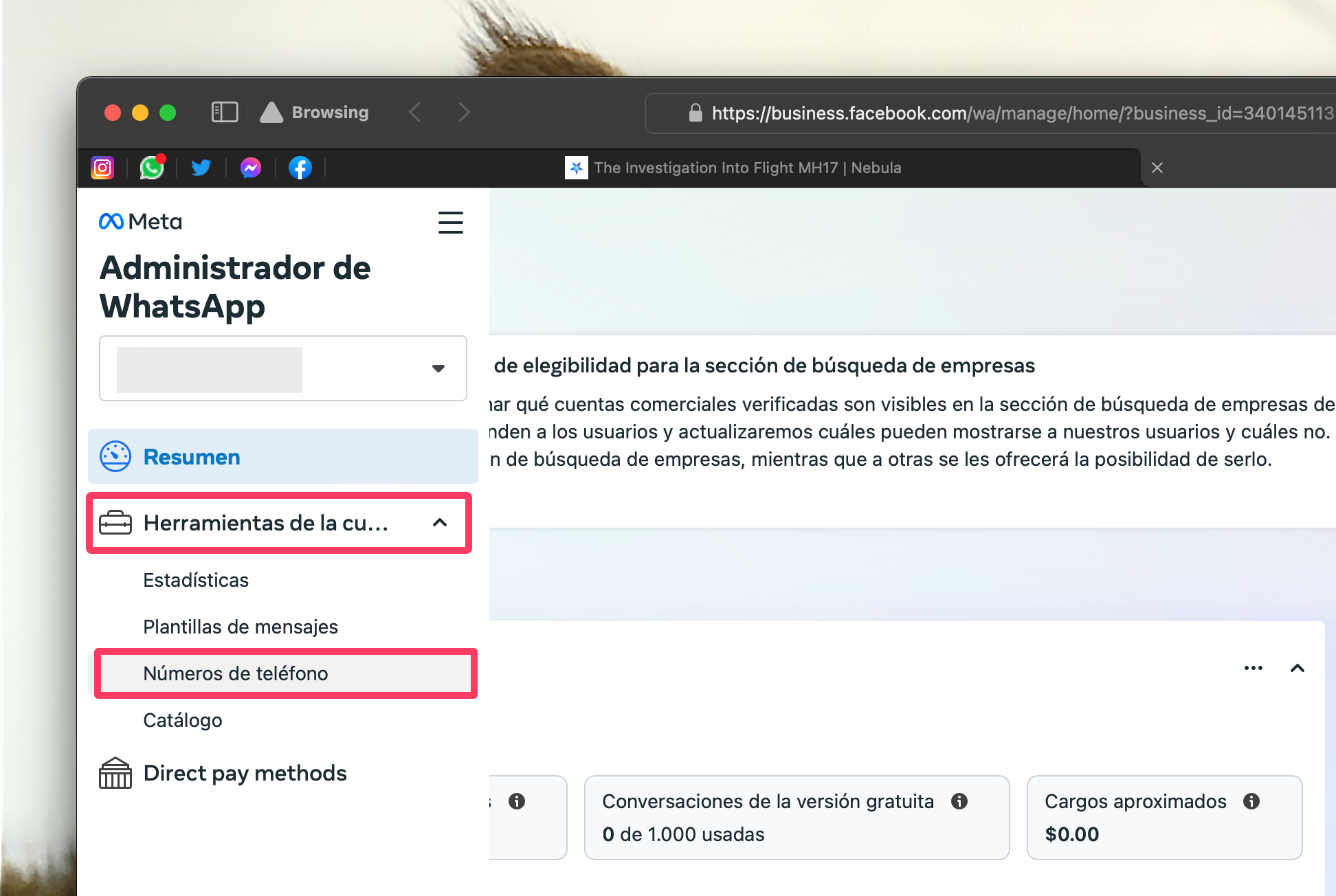 WhatsApp Manager Account tools