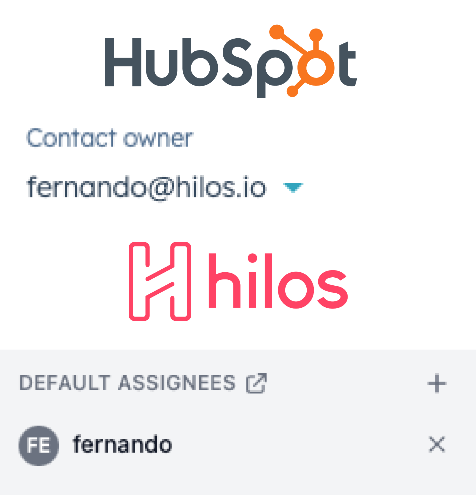 Sync default assignees from HubSpot to Hilos