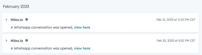 Track each conversation a customer has with you