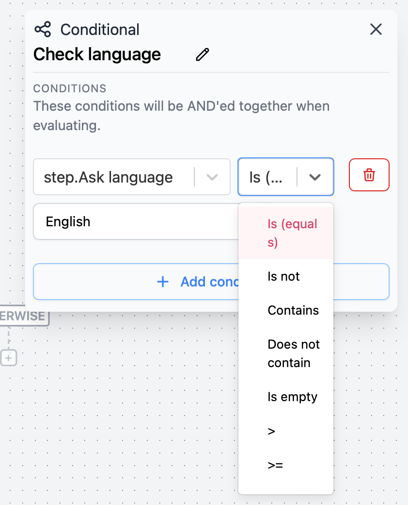 Conditional conditions