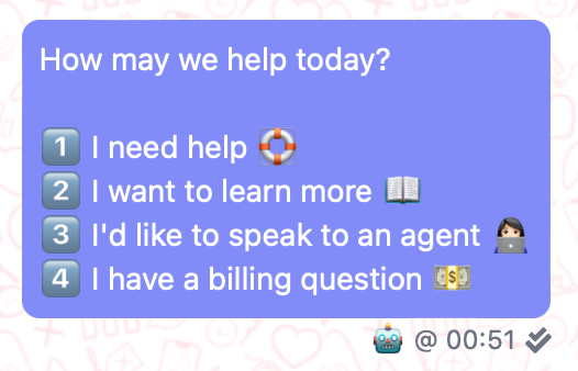 Single option question with emojis public view