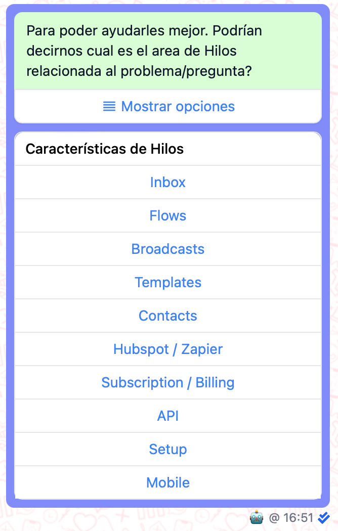 Single option question with list of options public view