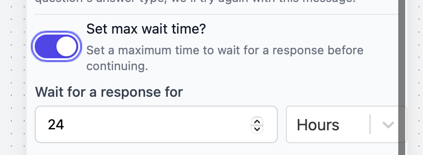 Timeout configuration