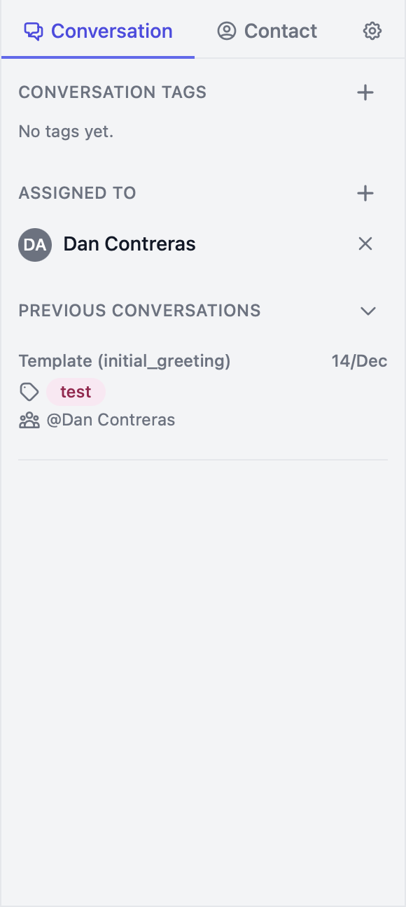 Conversation tab