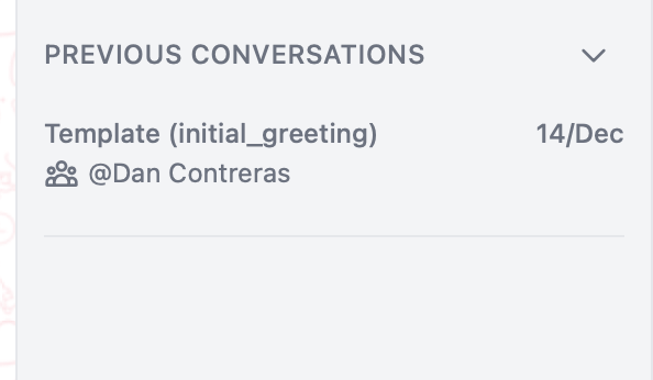 Conversation history