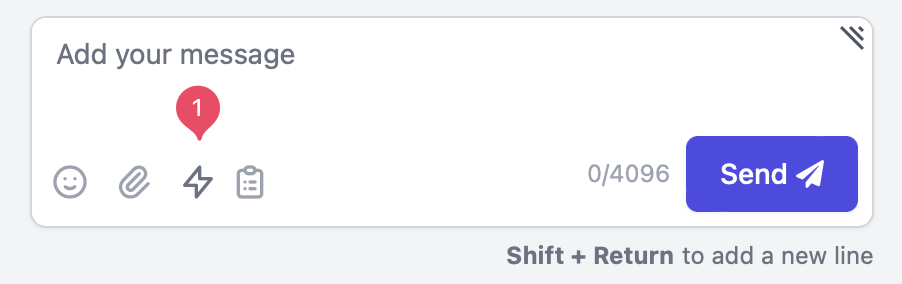 Quick replies button