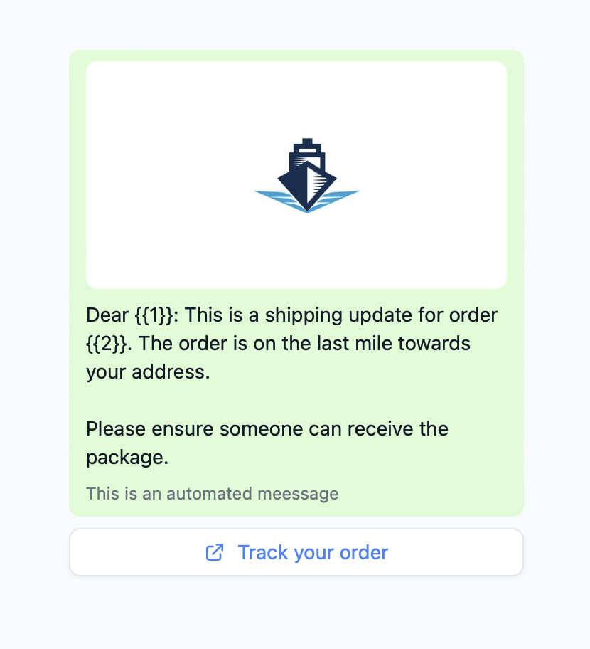 Add your desired Header, Body, Footer and Buttons