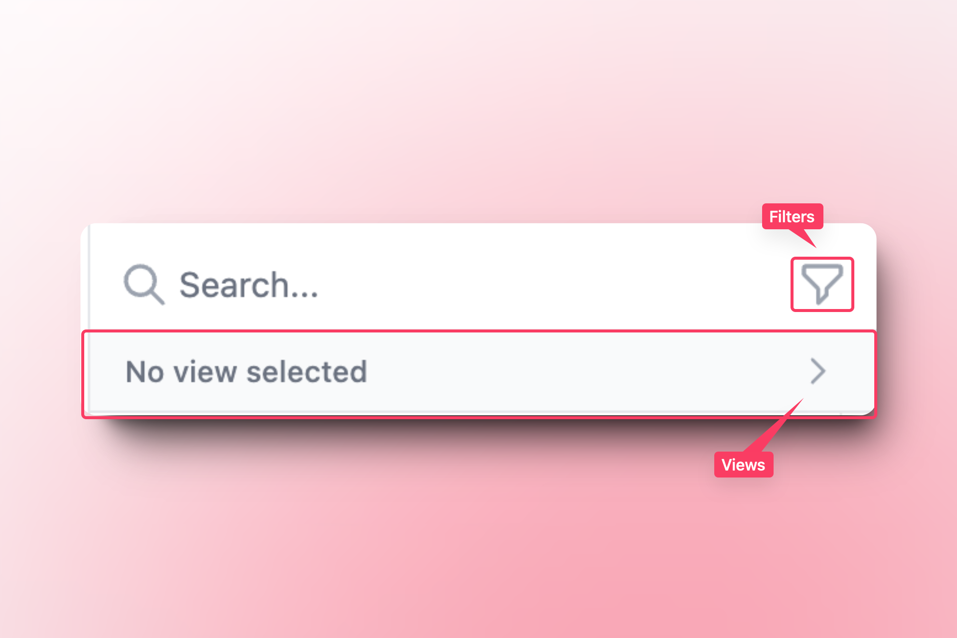 Views and filters bar in Hilos
