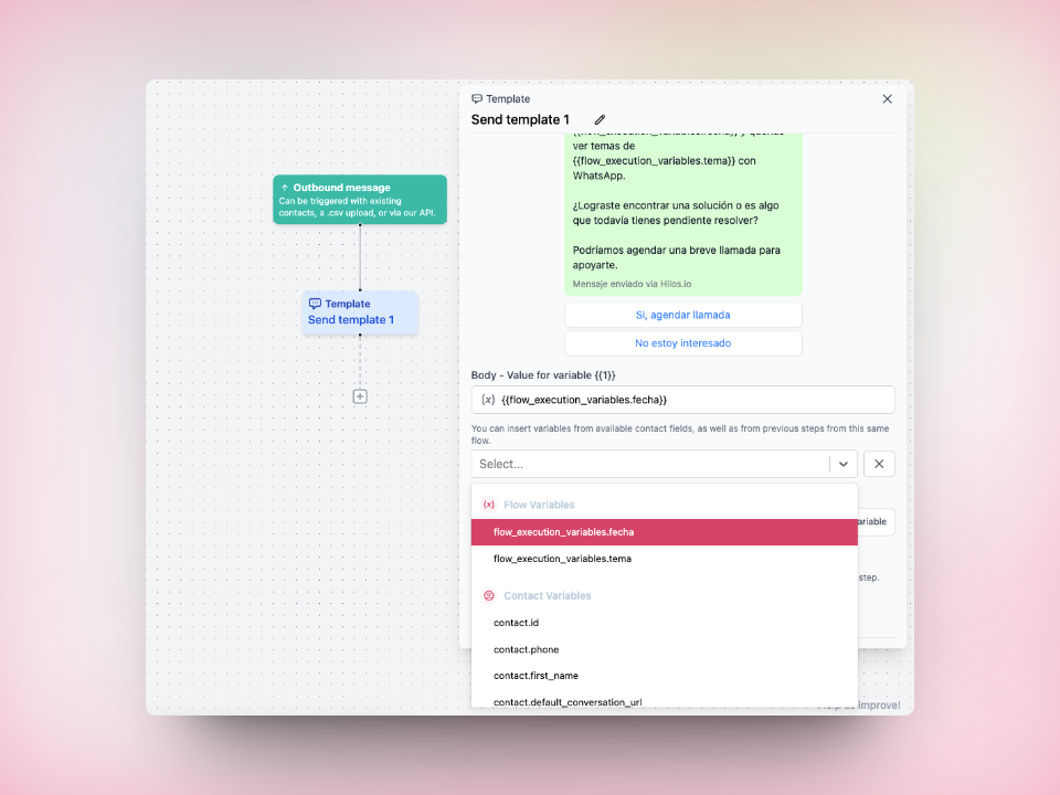 Using flow execution variables