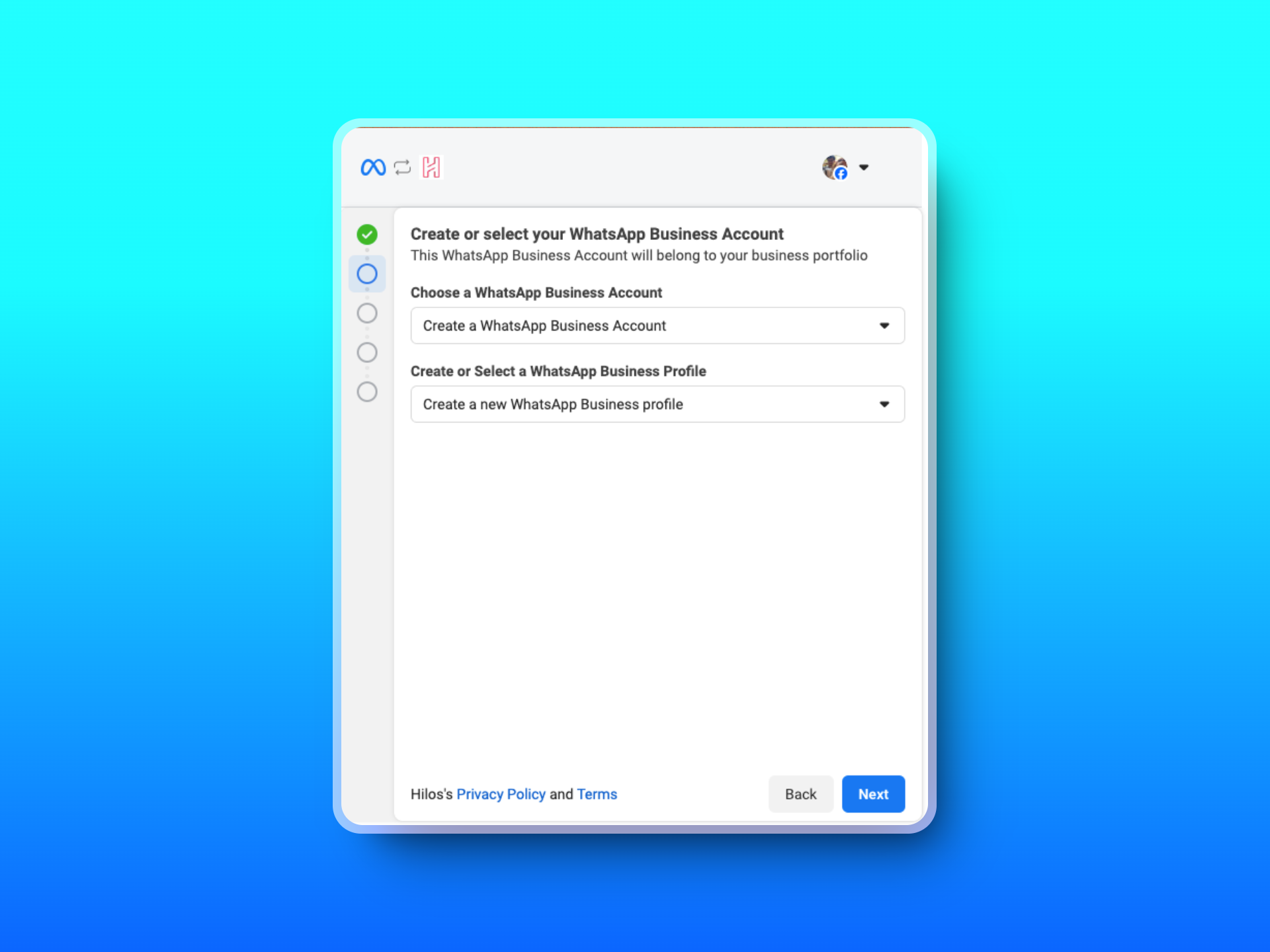 Create a new WhatsApp Account