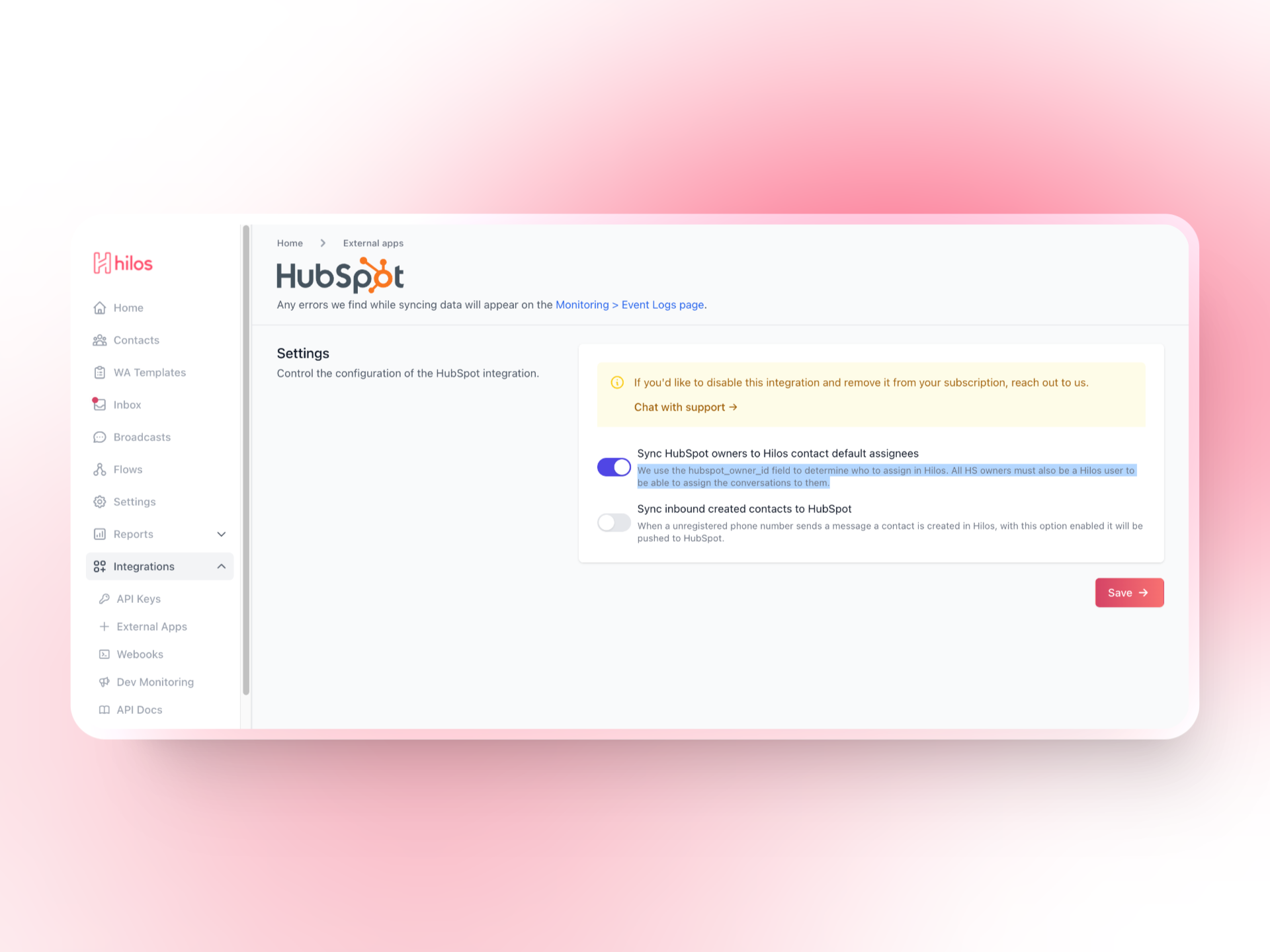 HS Sync Contact Owners