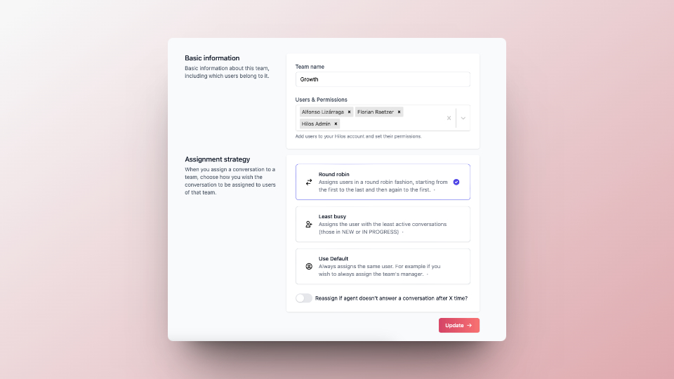 Team members and rules